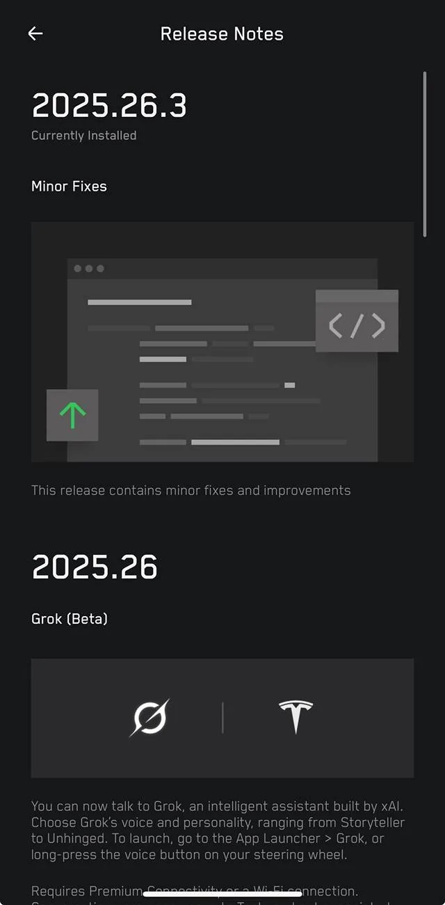 Tesla Cybertruck The real 2025.26 Update (w/ Grok) Thread IMG_1918