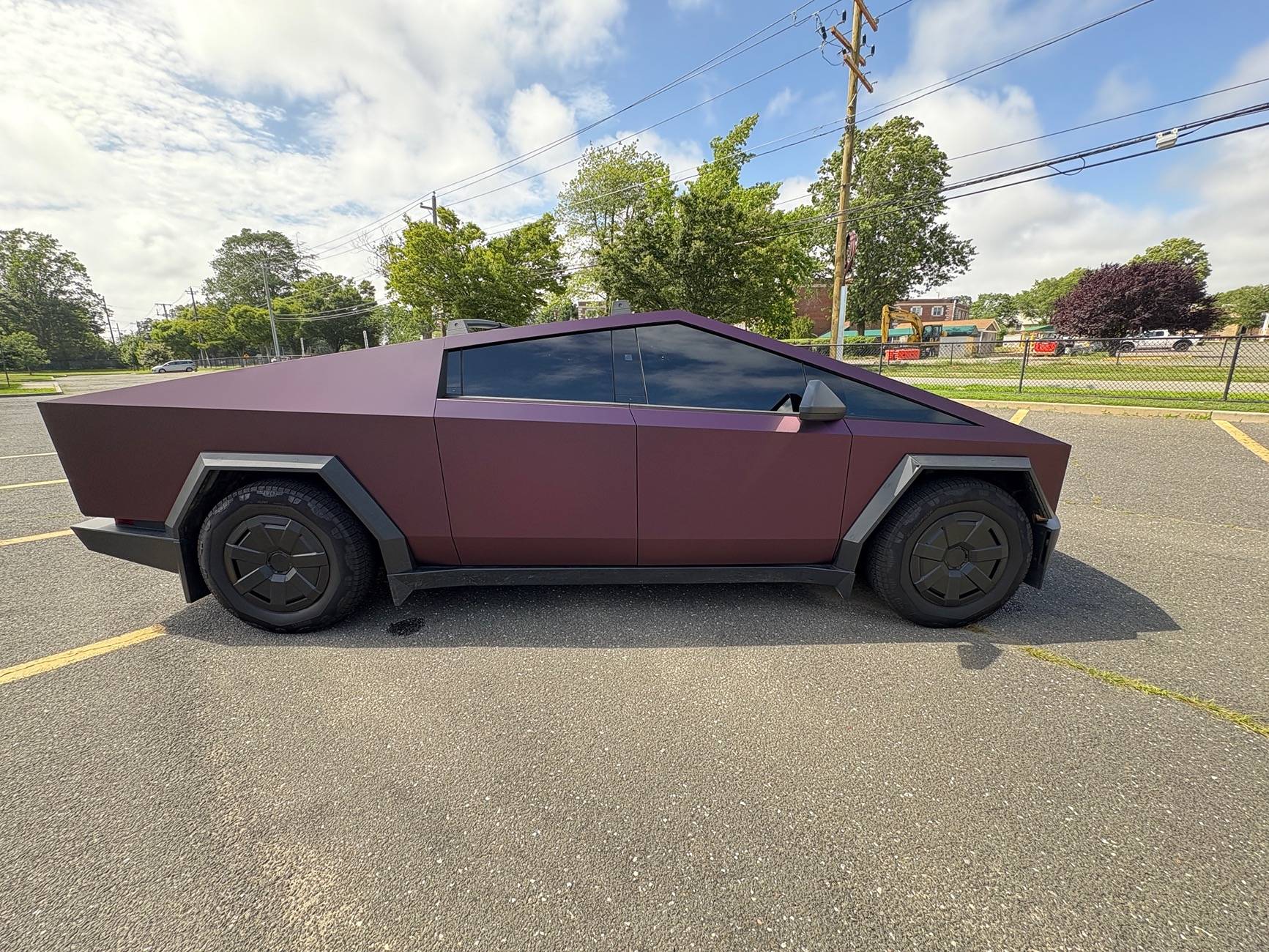 Tesla Cybertruck TWRAPS Satin Black Magic Purple PPF wrap image6