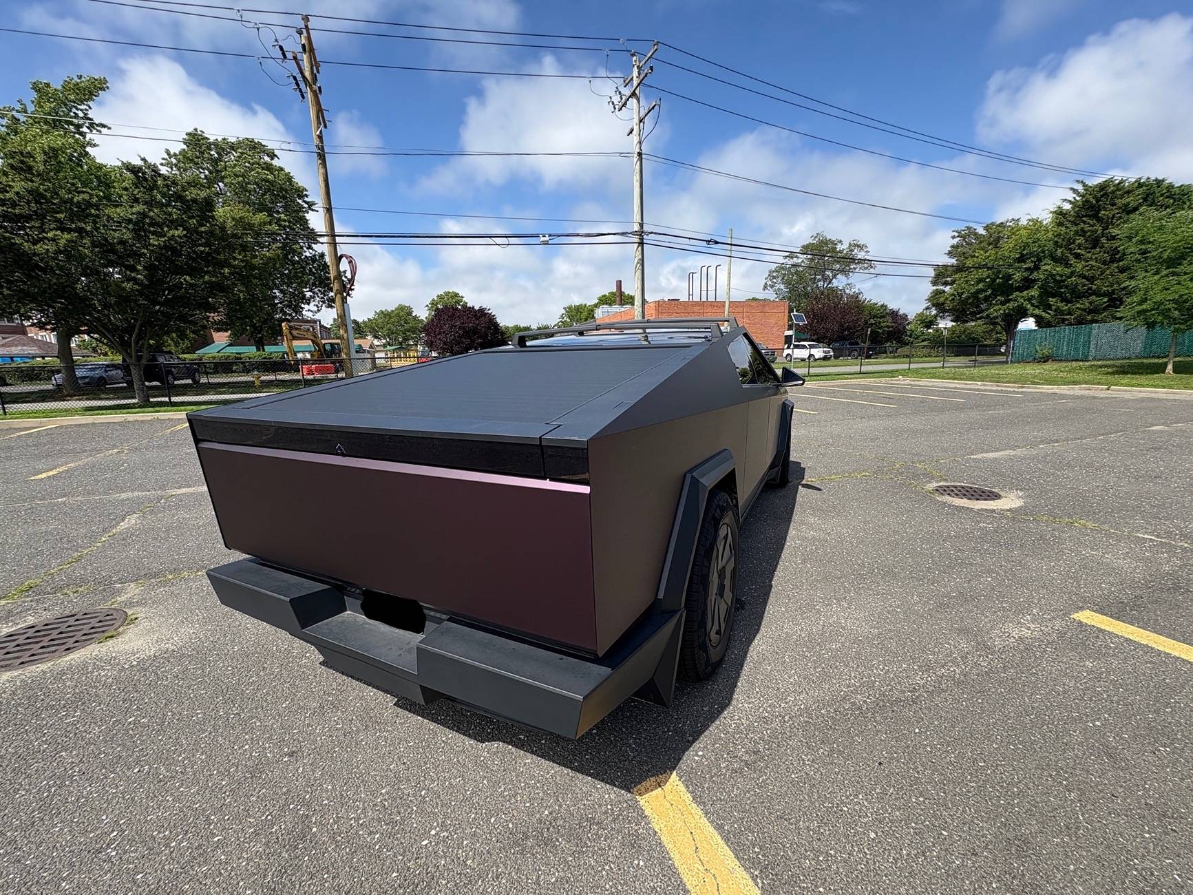 Tesla Cybertruck TWRAPS Satin Black Magic Purple PPF wrap image4