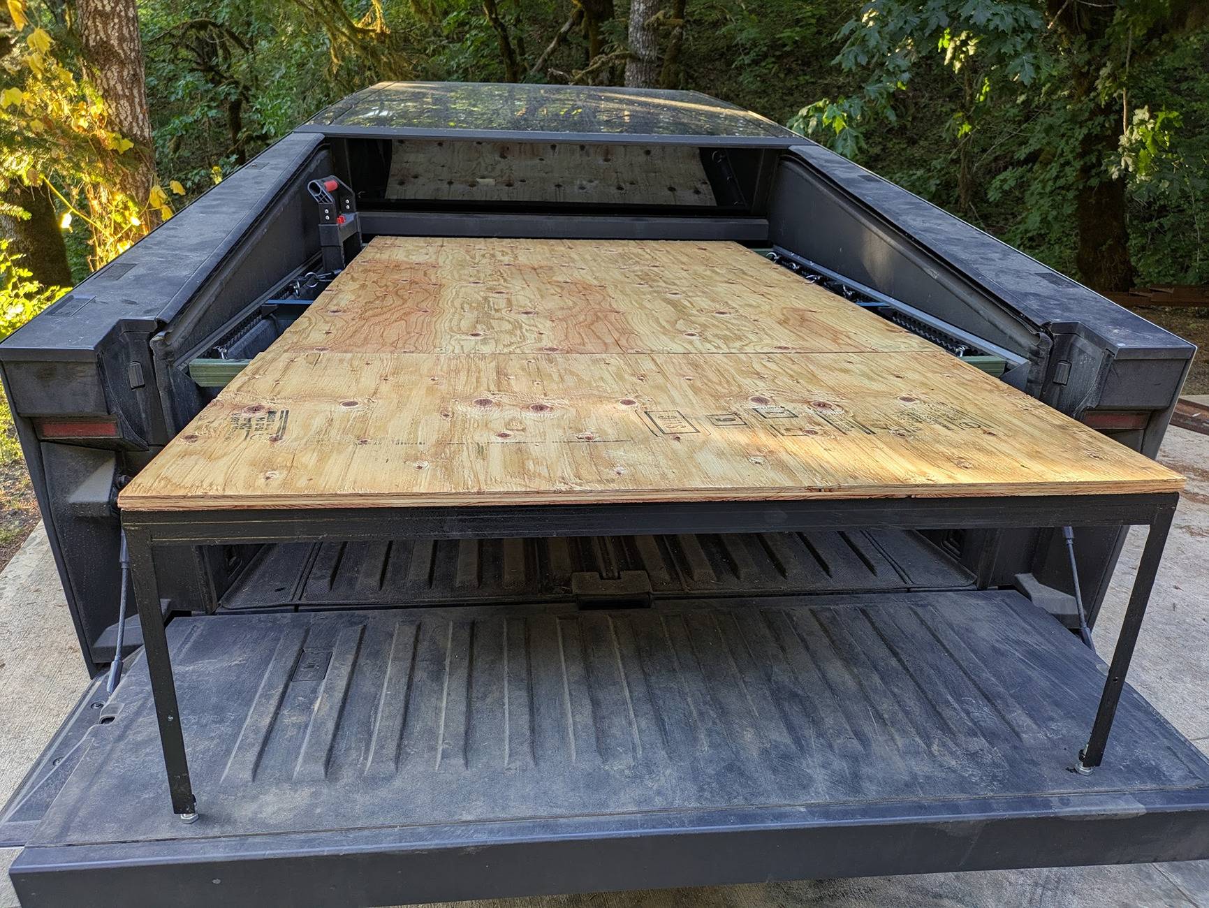 Tesla Cybertruck DIY tent platform PXL_20250723_023138095