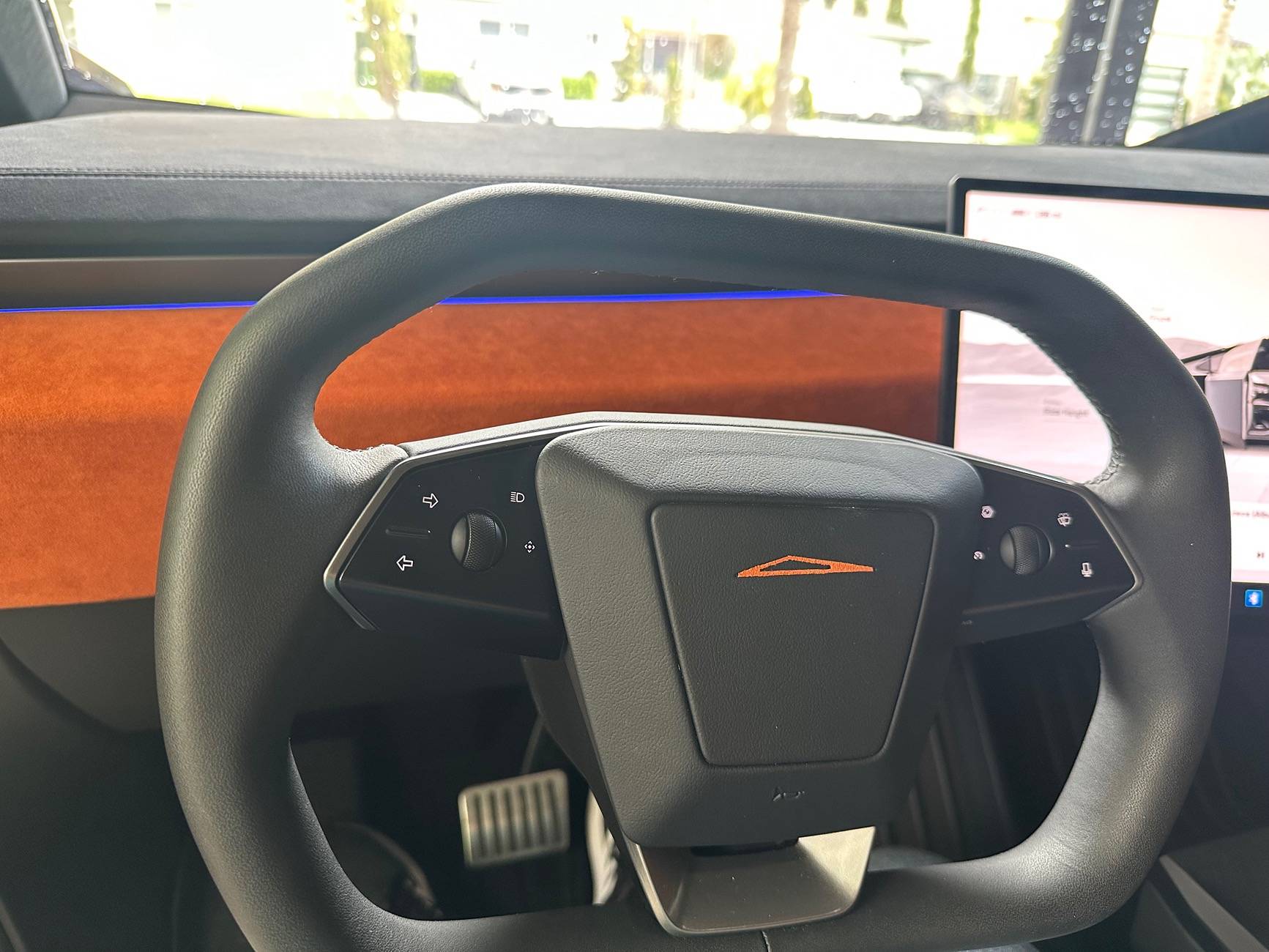 Tesla Cybertruck Would you install the Alcantara suede dash on your AWD? IMG_3668