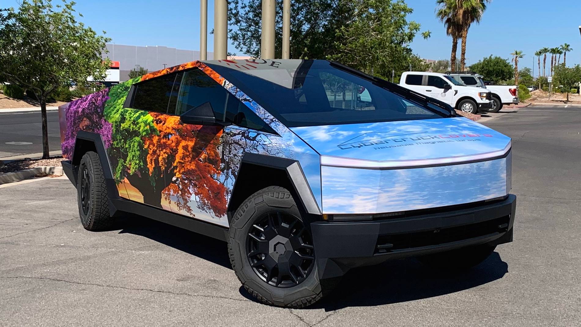Tesla Cybertruck 4 Seasons Themed Magnetic Wrap Pics [CybertruckCovers] 4 Seasons 1