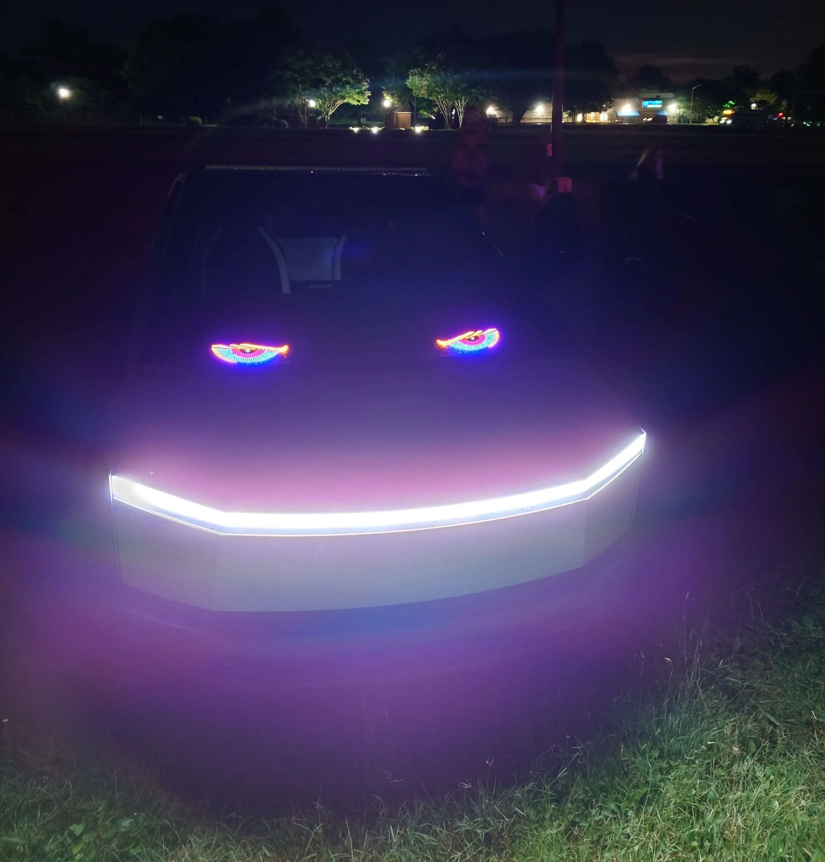 Tesla Cybertruck Devil (BEAST) Eyes. Halloween early prep! Somebody had to do it. 20250628_212954862