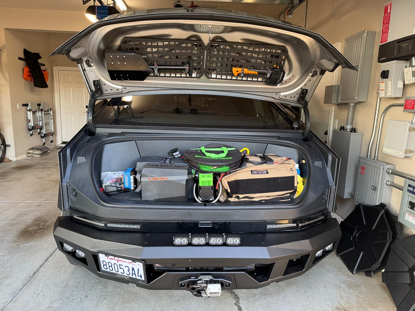 Tesla Cybertruck ⛰ Upgraded for Off-Road Performance! Cybertruck gets CTX Steel Bumper, Winch, LED Off-Road Light Pod - T Sportline IMG_5735