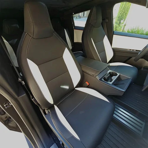 Tesla Cybertruck Why Every Cybertruck Owner Needs These Premium Leather Seat Covers ybertruck_Custom_Leather_Full_Wrapping_Seat_Covers