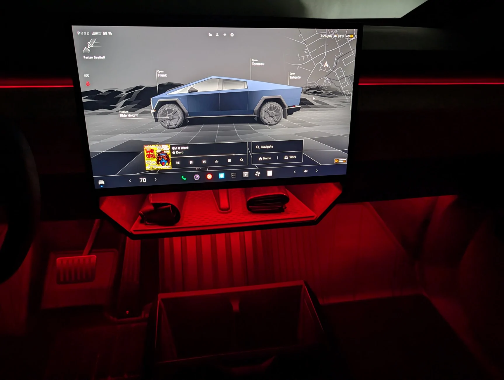 Tesla Cybertruck USB Powered Storage and Footwell Lights PXL_20250724_172634752