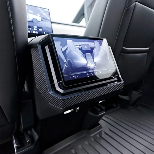 Tesla Cybertruck Rear display cover - 3D print! CarbonFiberRearTouchscreenFrameTrimforCybertruck