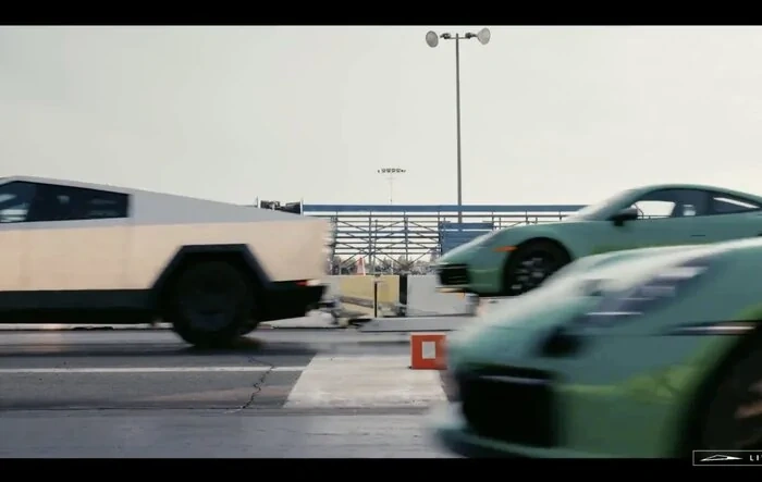 Cybertruck races and beats 911 (while towing a 911)! -- 1/4 mile under 11 seconds / 0-60 in 2.6s