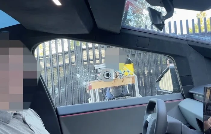 Glass windows on Cybertruck strength tested with 2" ice ball @ 70mph (with passengers inside)