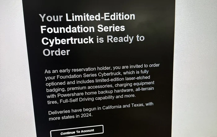 Foundation Series Cybertruck ordering begins! $120K / 1,000 Limited Edition