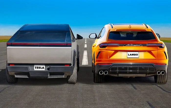 Cybertruck vs Lamborghini Urus: DRAG RACE