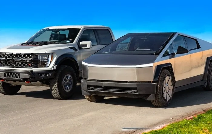 Cybertruck vs F-150 Raptor R: DRAG RACE