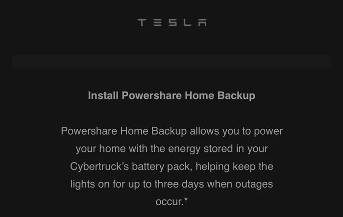 Cybertruck V2H (Vehicle to Home) Survey - “Install Powershare Home Backup” w/ $4000 install allowance for Cyberbeast Foundation (no credit for AWD)