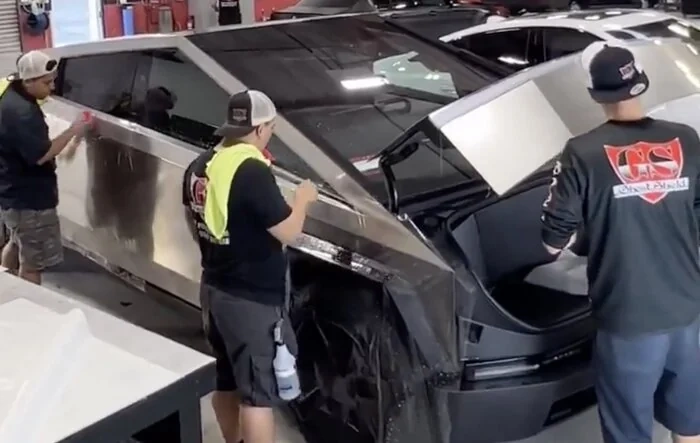 First Clear PPF being installed on Cybertruck (Foundation Series)