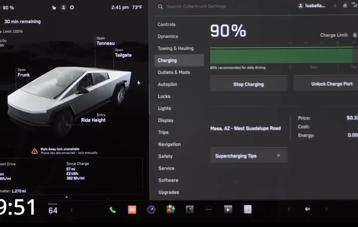 Cybertruck Charging Curve (Recorded by Owner)
