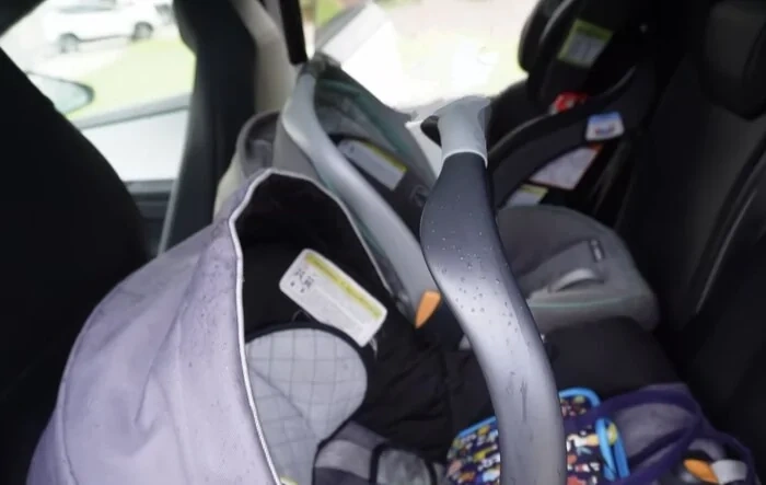 Child car seats test! Fits up to 3 across (with 2 rear facing infant)
