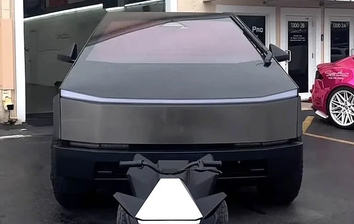 Cybertruck w/ Full PPF (Clear Film), Ceramic Pro, Gloss Black Hood Wrap, Tint