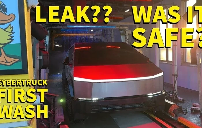 Taking Cybertruck through Automatic Car Wash (Finally)