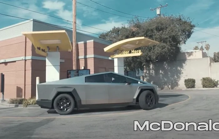 I Drove Through Every Fast Food Drive-Thru in a Cybertruck | Tight Squeezes and Reactions