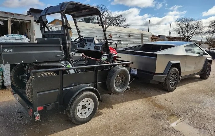 Towing with Cybertruck report - EV towing an EV (~2500 lbs)