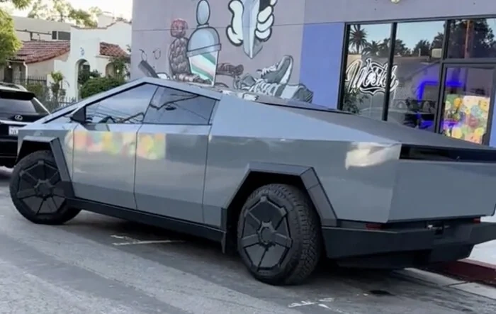 Gloss Grey Cybertruck Wrap