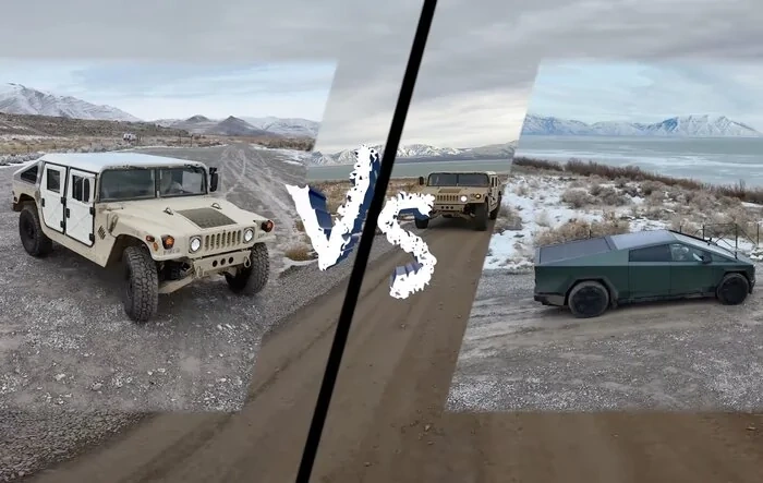 Video: Cybertruck vs. DIY Electric Humvee (by JRE)