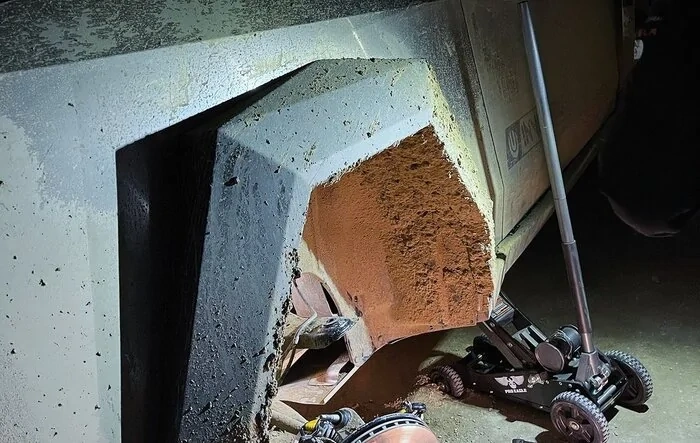 First Cybertruck down while offroading! Rear steering tie-rod broken @ KOH (by Unplugged Performance)