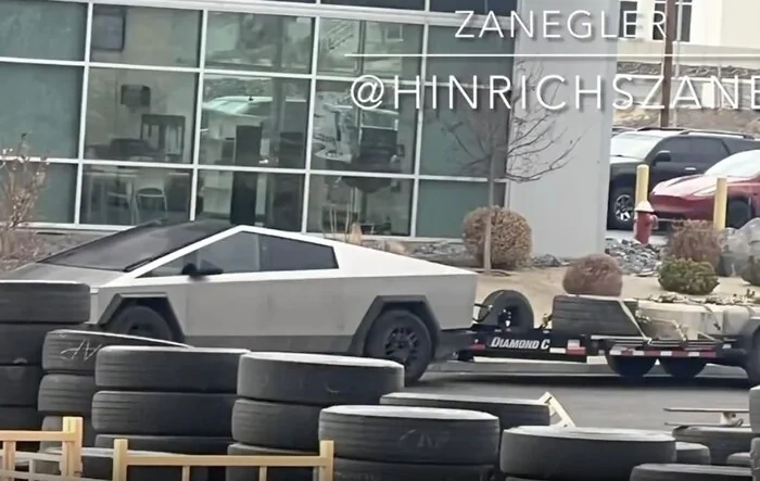 Cybertruck spotted endurance towing testing at Giga Nevada