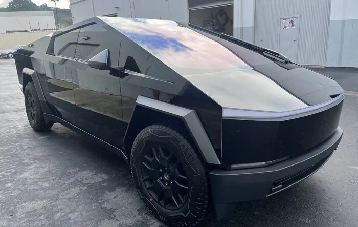 My All Black Everything Cybertruck: gloss black PPF and 5% tint