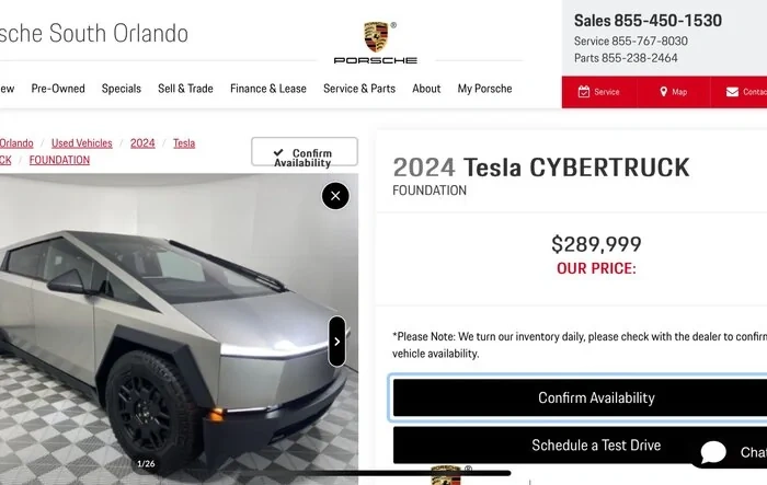 Porsche dealer now re-flipping Manheim auction Cybertruck for $289K!