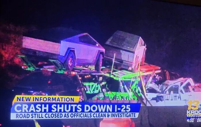 Cybertrucks on transport crashes in Colorado Springs
