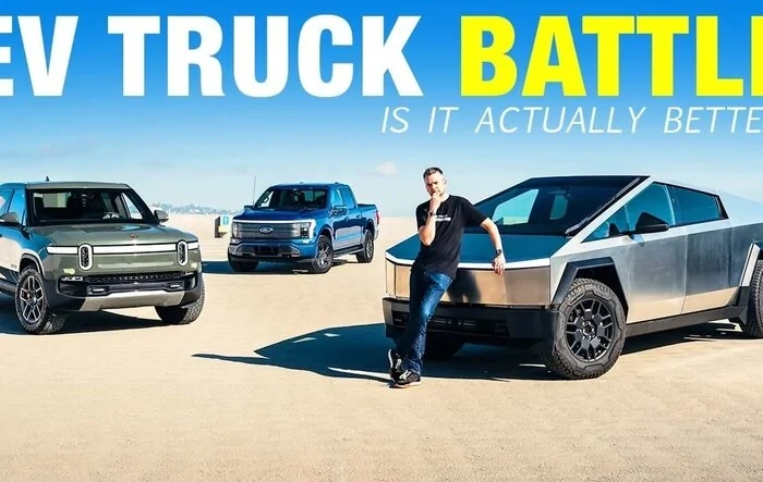 Edmunds EV Truck Battle: Cybertruck vs. Lightning vs. R1T