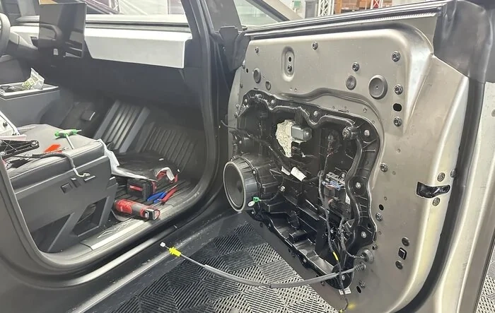 Door panel removal on the Cybertruck