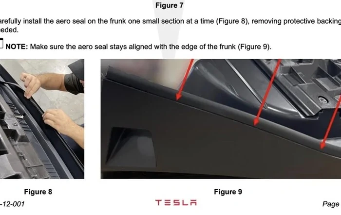 New TSB Service Bulletin - Frunk Seal (Retrofit Frunk Aero Seal)