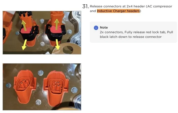 Cybertruck is inductive charging ready! Battery connector harness spotted in Service Manual