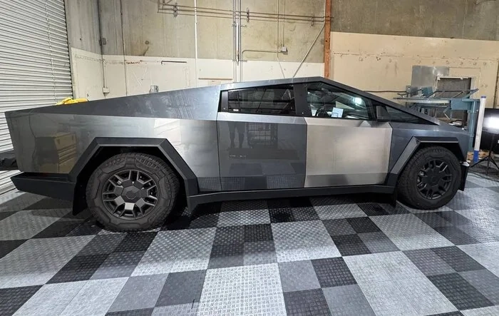 Cybertruck wrapped in 50% Tinted / Smoked PPF Wrap Film
