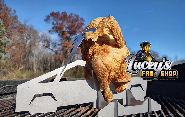 Cyber Chicken & Beer Can Holder!