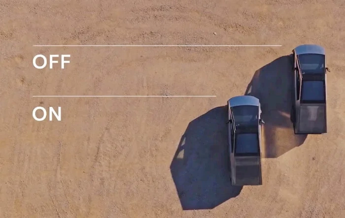 4 Wheel Steering advantage demonstrated (turning radius - ON vs. OFF)