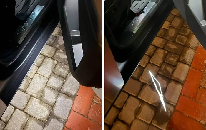Cybertruck Projection Lights - BEFORE & AFTER Photos