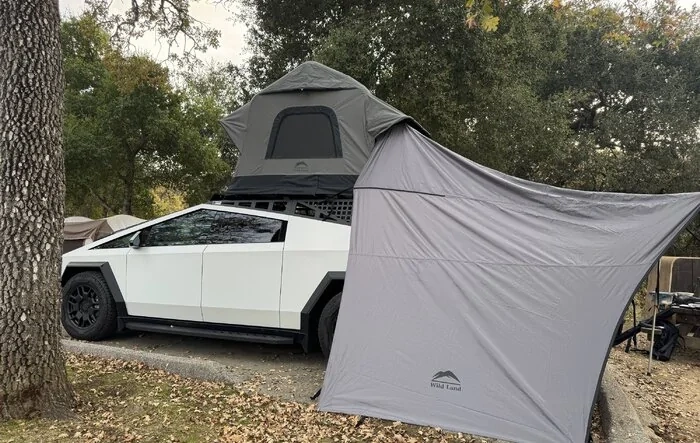 Upgraded my rooftop tent RTT setup -- with annex awning covering entire bed area