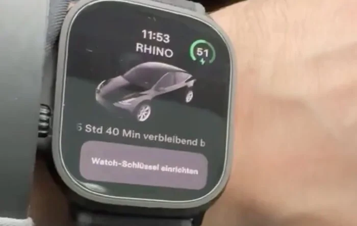 Apple Watch Key Unlock process for Tesla Vehicle -- video