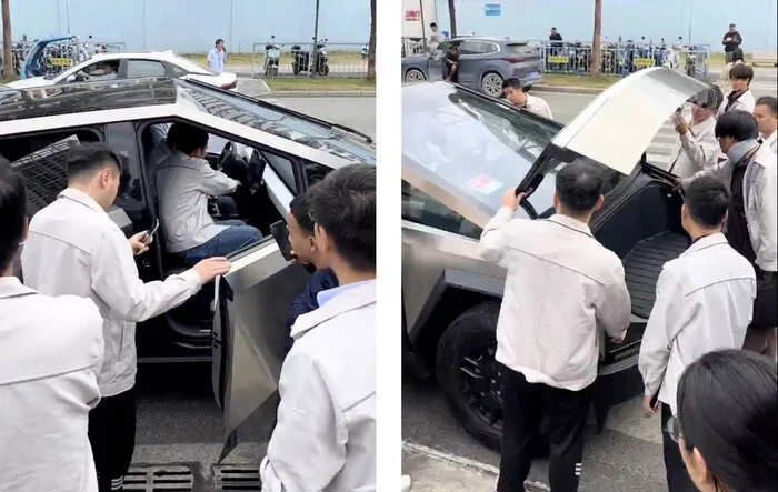 Cybertruck spotted at BYD facility in China being examined by engineers