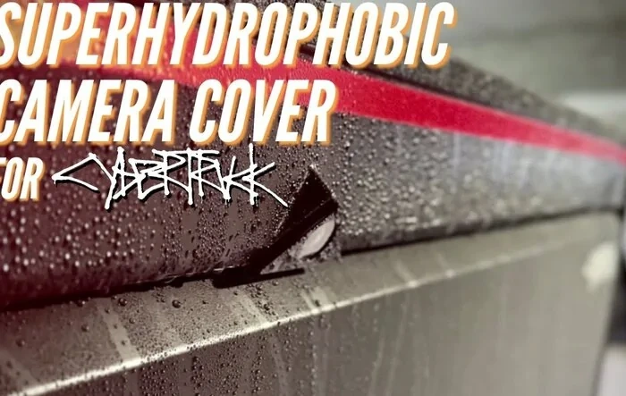 💦 Superhydrophobic Rear View Camera Cover for Cybertruck - now shipping!