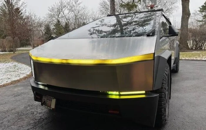 My winter lightbar solution (yellow lights using Lamin-X film)