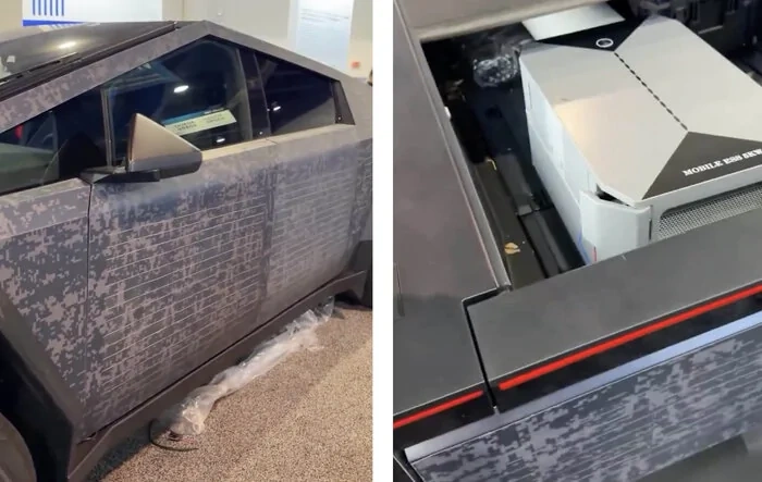 Solar Panel Wrapped Cybertruck debuts at CES