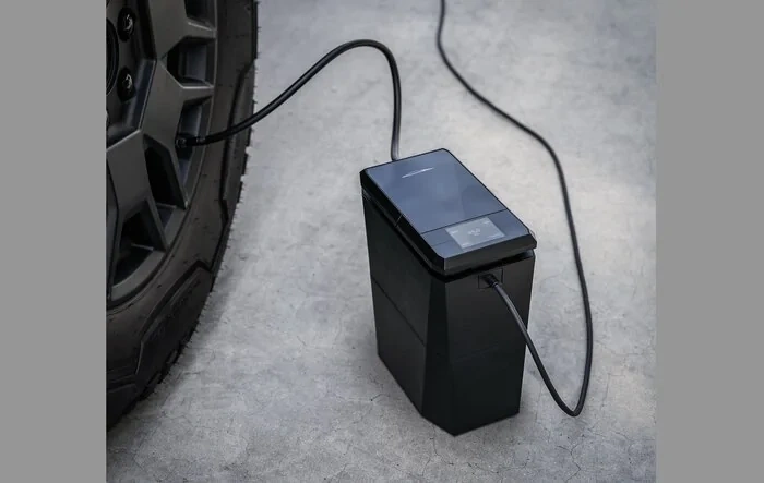 Cybertruck Air Compressor + Tire Repair Kit now available in Tesla Shop