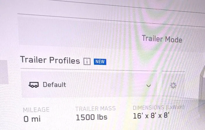 New "trailer profile" for each trailer in latest software update