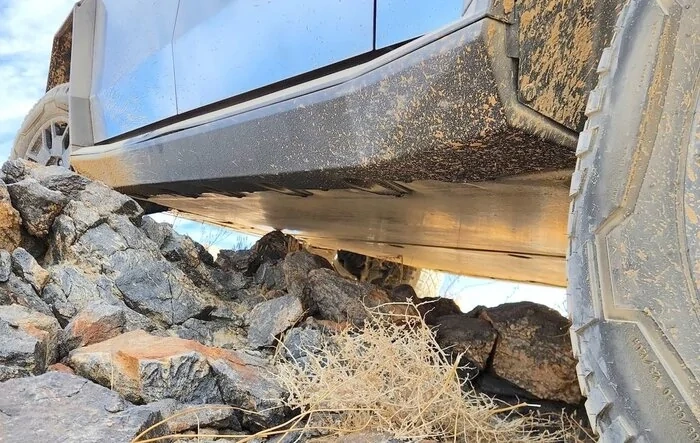 Off-Road Armor Rock Rails / Sliders (Official Tesla) for Cybertruck Coming Soon - First Look Photos