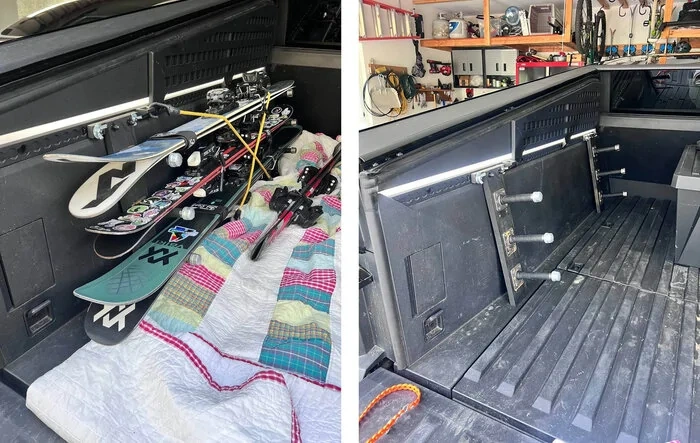 Bed L-Track Removable Snow Ski Racks DIY