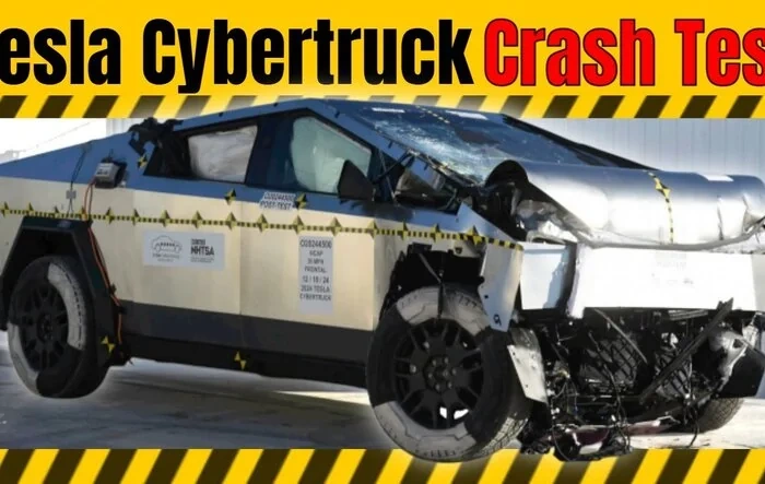 Official Cybertruck crash test videos from NHTSA